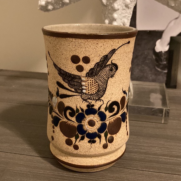 MEXICAN POTTERY DECORATIVE CUP , very pretty - Picture 5 of 7